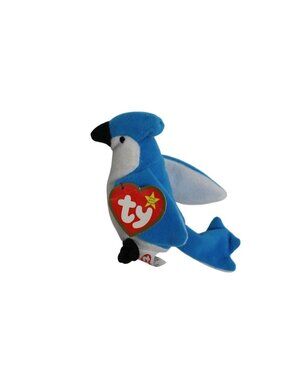 Vintage Teenie Beanie Babies Rocket the Blue Jay Collectible Plush Animal